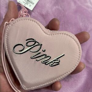PINK Victoria's Secret Heart Key & Card Holder - Light Pink